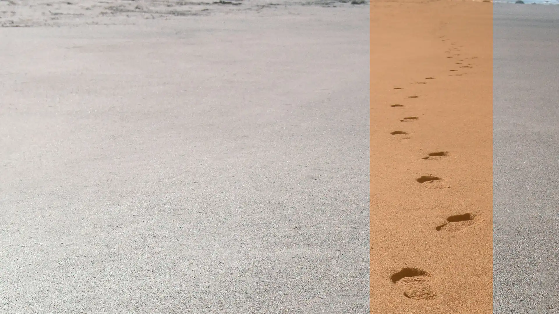 link to locate services page using a thumbnail of photo of footprint in sand leading away from the viewer